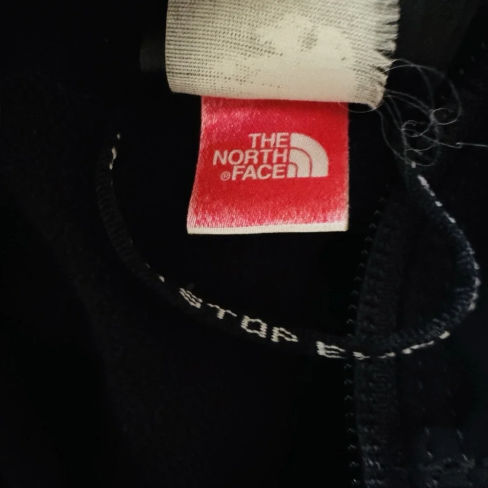 2007 The North Face Summit Series Apex Softshell Black Jacket Hooded Mens S VTG